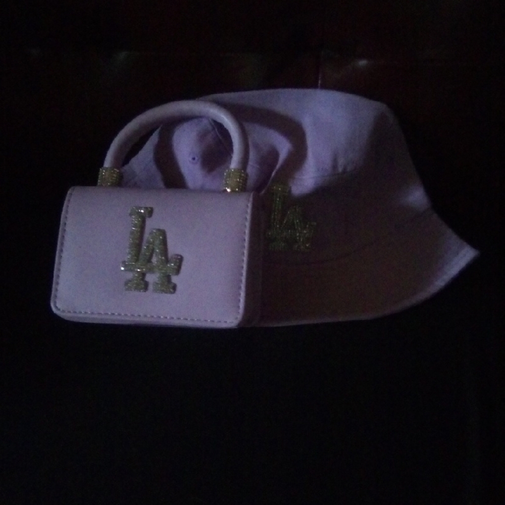 Purple Mini Bag and Hat Set with LA Logo